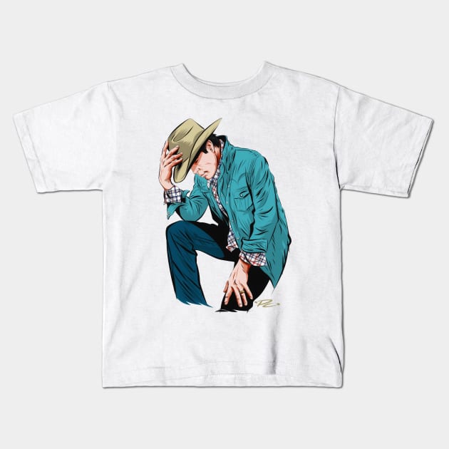 Clay Walker - An illustration by Paul Cemmick Kids T-Shirt by PLAYDIGITAL2020